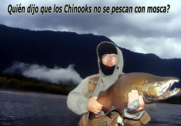 Quin dijo que los Chinooks no se pescan con mosca?